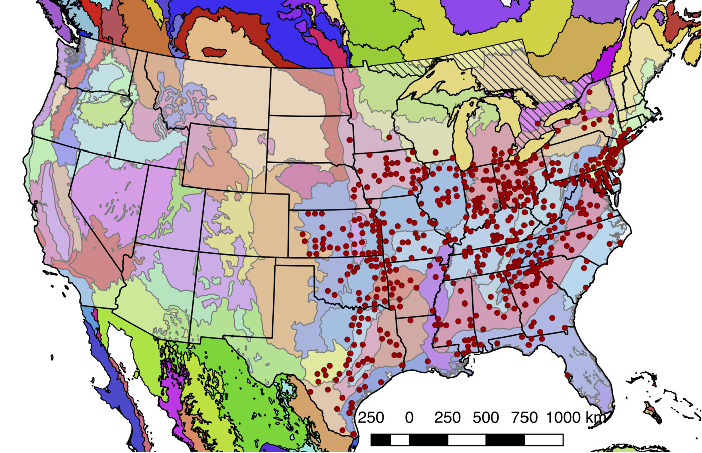 Human Bot Fly Range Map